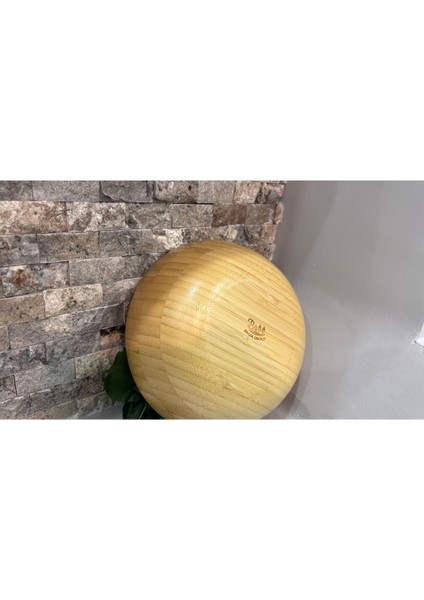 Luxury Arin Homteks Den Yuvarlak Bambu Çok Amaçlı Kase Ölçüler 20/20 cm Derinlik 7 cm 1 Adet
