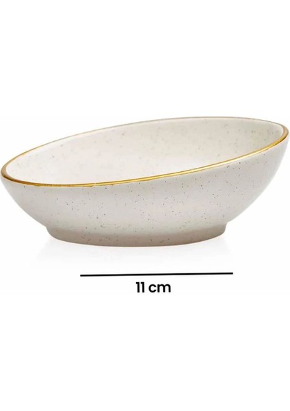 Luxury 4 Lü Seramik Oval Kayık Çerezlik & Sosluk 11 cm 1 Adet modelleri