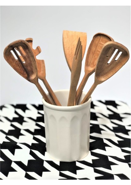 Luxury Kaşıklık Dik Mat Krem Seramik 14 Cm. 1 Adet