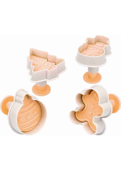 Luxury 4 Adet Yılbaşı Kurabiye Kalıbı Çam Ağacı Model Yılbaşı Kurabiye Kalıbı Gingerbreadman Christmas 1 Adet indirimleri