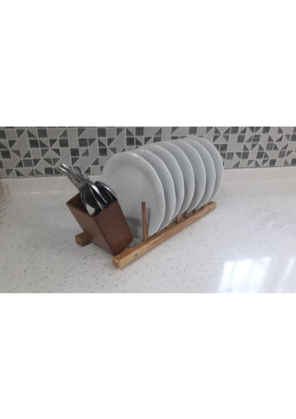 Luxury Ahşap Tabaklık Kaşıklık 1 Adet