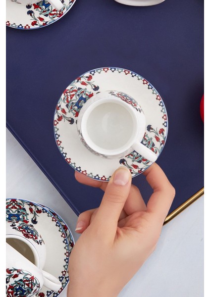Luxury Std Hattat 6 Kişilik Kahve Fincanı Takımı 90 ml Klasik 1 Adet