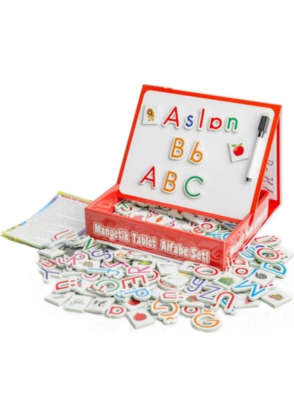 Luxury Kumtoys Kodlama + Diytoy Manyetik Tablet Alfabe + Diytoy Ilişki Kurma + Kumtoys Taş Boyama(4’lü Set) 1 Adet