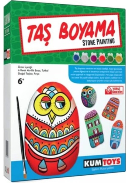 Luxury Kumtoys Kodlama + Diytoy Manyetik Tablet Alfabe + Diytoy Ilişki Kurma + Kumtoys Taş Boyama(4’lü Set) 1 Adet