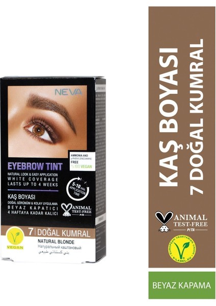 Luxury Kaş Boyası Seti (Vegan) 7 Doğal Kumral - Natural Blonde 1 Adet