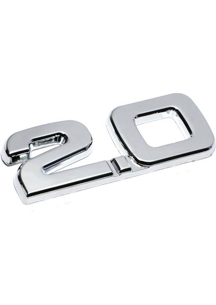 2.0 Plastik Krom Arma Bagaj Etiketi Logo Sticker
