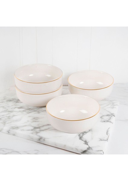 Luxury Güral Porselen Bilbao 4 Parça 13 cm Yeni Kase Altın Yaldız 1 Adet