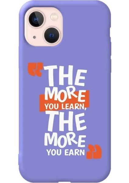 Luxury Apple Iphone 13 Uyumlu Lansman Içi Kadife Lila Renkli Silikon - The More Telefon Kılıfı 1 Adet