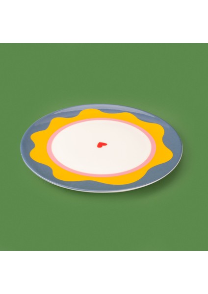 Kitchen Granny Servis Tabağı - Mavi / Sarı - 25 cm fiyatları