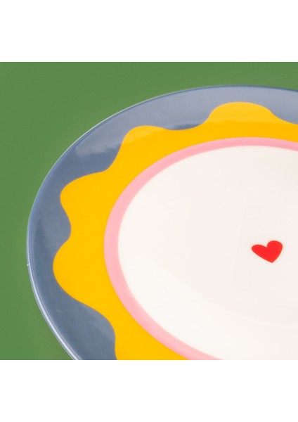 Kitchen Granny Servis Tabağı - Mavi / Sarı - 25 cm modelleri