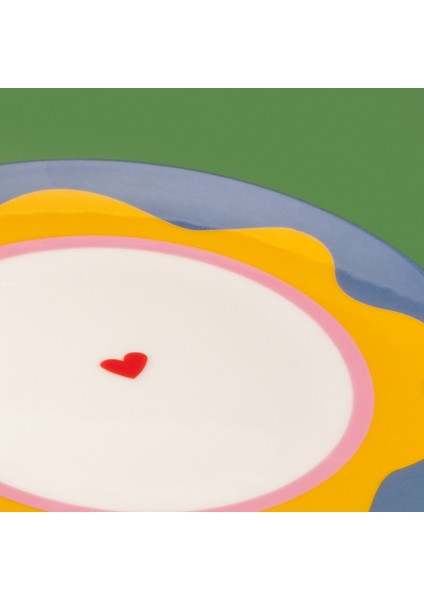 Kitchen Granny Tatlı Tabağı - Mavi / Sarı - 19 cm modelleri