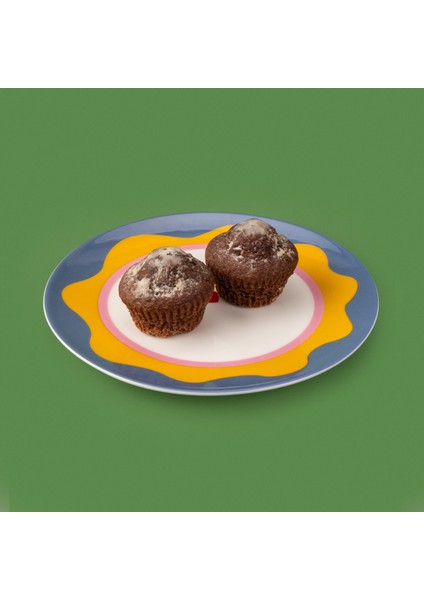 Kitchen Granny Tatlı Tabağı - Mavi / Sarı - 19 cm fiyatları