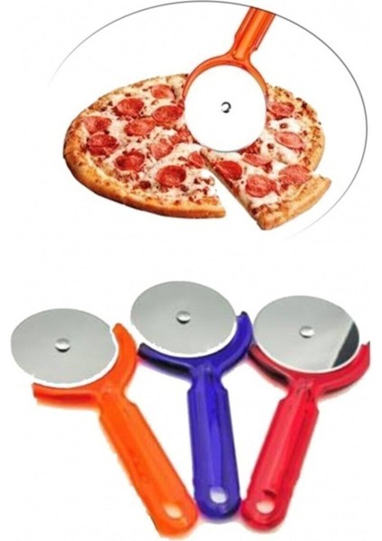 Luxury 2 Adet Pizza Dilimleyici Hamur Kesici Rulet Plastik Saplı Pizza Kesici Paslanmaz Çelik Yuvarlak Rul 1 Adet fiyatları