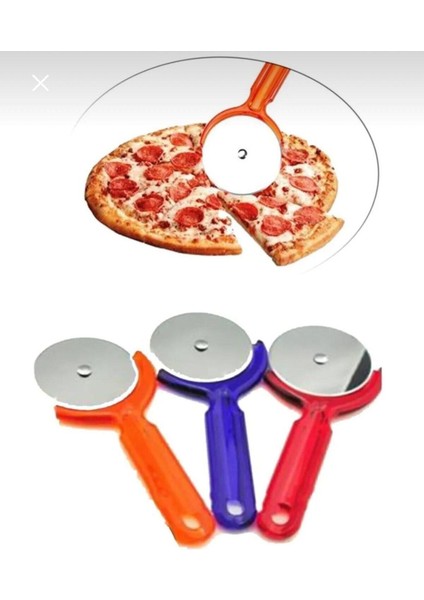 Luxury 2 Adet Pizza Dilimleyici Hamur Kesici Rulet Plastik Saplı Pizza Kesici Paslanmaz Çelik Yuvarlak Rul 1 Adet fırsatları