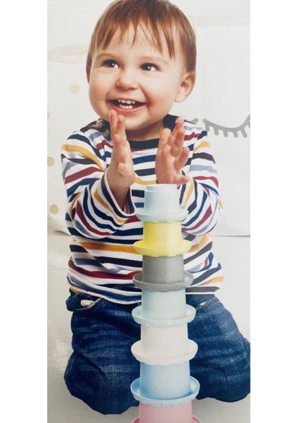 Luxury Zeka Geliştiren Bebek Çocuk Eğitici 7 Parça Kule Oyuncak 1 Adet