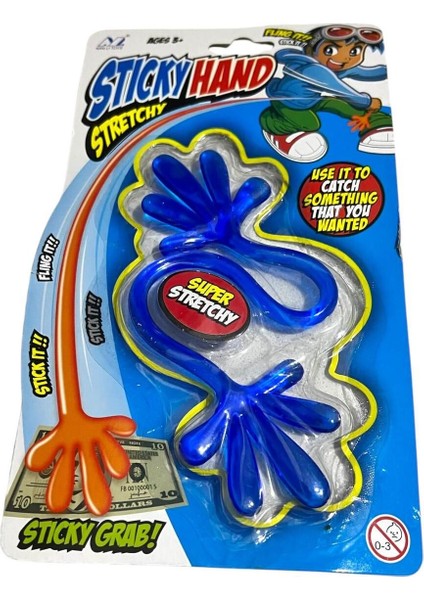 Luxury Sticky Hand Çift Taraflı Şaka Eli Snap Hand Stretchy Eğlenceli Yapışkan El, Uzayan Şaka Eli 1 Adet