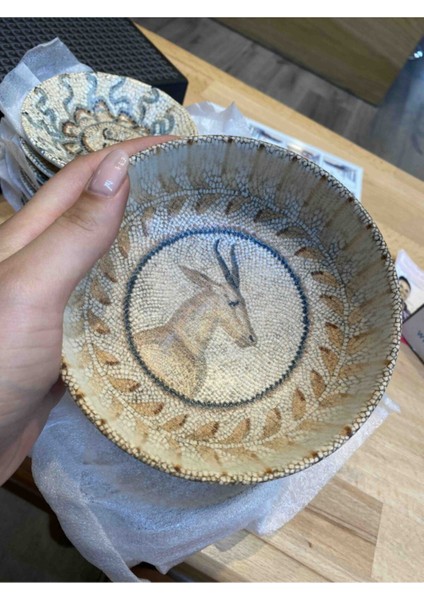 Luxury Mezopotamya Geyik 3'lü Hygge Kase 14 cm 1 Adet