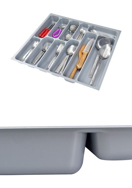 Luxury Çekmece Içi Kaşıklık Gri - 50X43 cm 1 Adet modelleri