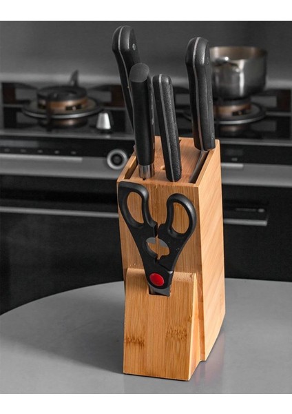 Luxury Bambu Bıçak Standı Küçük Boy -10529 1 Adet