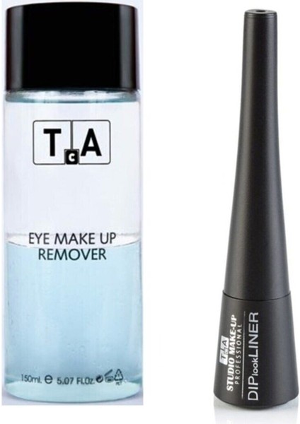 Luxury Tca Studıo Make-Up Suya Dayanıklı Dıplooklıner 4 Ml+Makyaj Temizleme 1 Adet