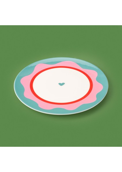 Kitchen Granny Servis Tabağı - Yeşil / Pembe - 25 cm fiyatları