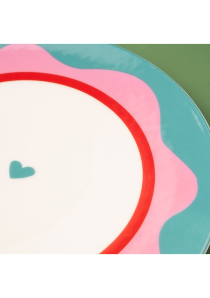 Kitchen Granny Servis Tabağı - Yeşil / Pembe - 25 cm modelleri