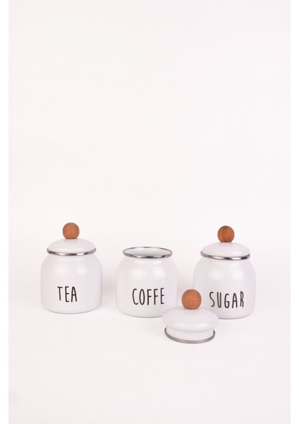 Luxury Motto Tea Coffee Sugar 3lü Emaye Baharatlık Seti 1 Adet fiyatları