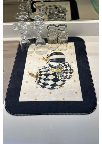 Luxury Bulaşik Kurutma Matı Kurulama Kurutma Örtüsü Tezgah Üstü Bulaşıklık 40X50CM Yıkanabilir 1 Adet fırsatları