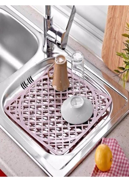 Luxury Buzluk Zemin Koruyucu Lavabo Buz Halısı Pembe 1 Adet
