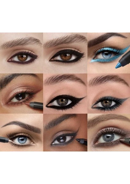 Luxury Mat Bitişli Suya Dayanıklı Göz Kalemi 2 Li (Siyah) - Waterproof Eyeliner 2li 1 Adet
