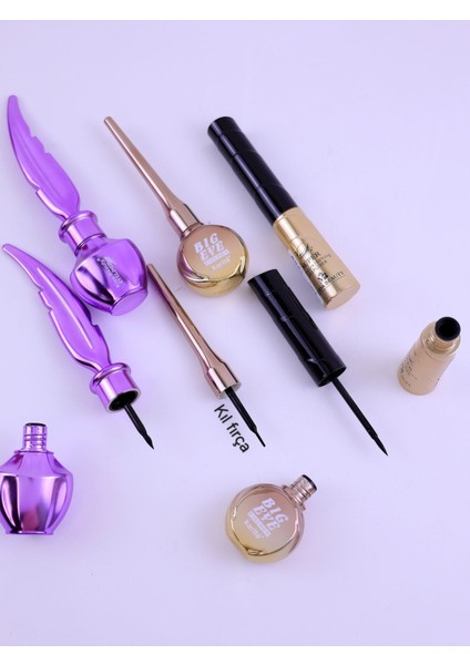 Luxury Mat Bitişli 3'lü Likit Eyeliner Seti 1 Adet