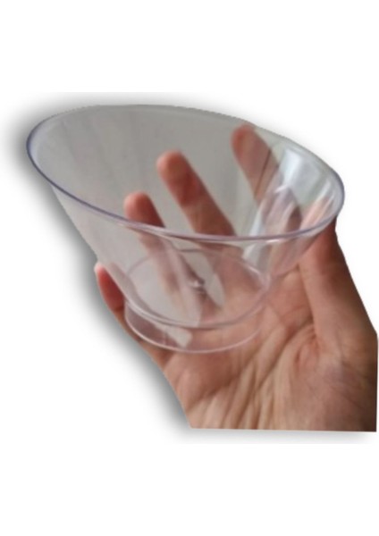 Luxury 15 Adet Plastik Oval Tatlı Salata Çerezlik Kasesi 250 cc 1 Adet