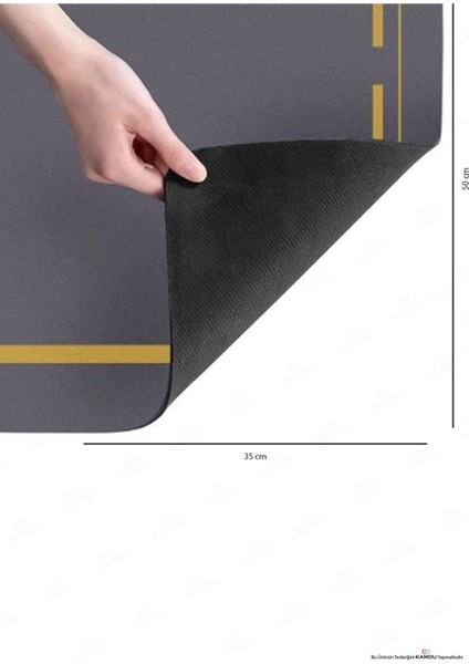 Luxury 1 Adet - 35X50 Bulaşık Matı, Kurulama Matı, Tezgah Üstü Mat, Su Emen Mat, Lavabo Paspası, Ithal Mat 1 Adet