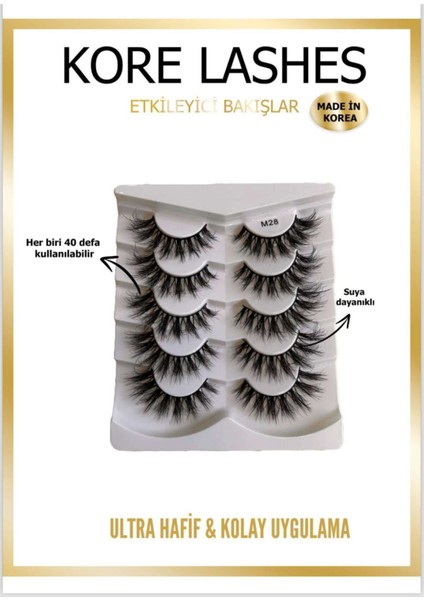 Luxury Takma Kirpik 5li Set 1 Adet