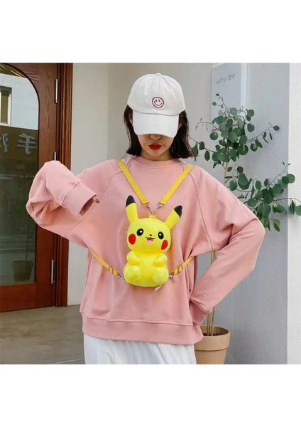 Luxury Pikachu Yeni Pelüş Sırt Çantası Moda Yüksek Kalite Mini Kiz Sırt Çantası Karikatür Yönlü 1 Adet fiyatları