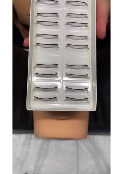 Luxury Eğitim Kirpiği , T-Lash , Premium Silk , Siyah , 10çift/paket 1 Adet
