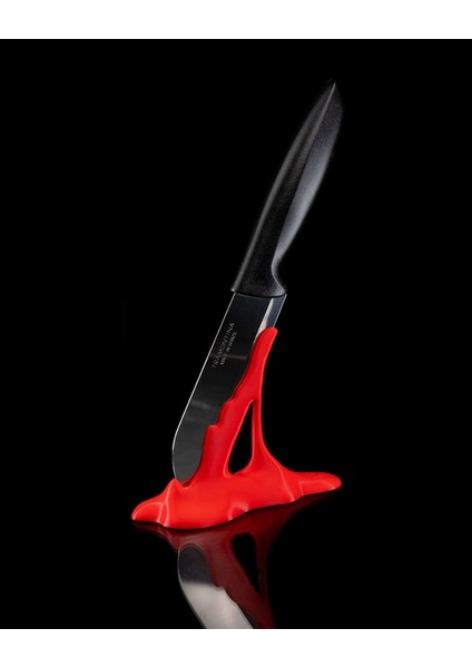 Luxury Hallowen Konseptli Kırmızı Şık Bıçak Standı Iki Adet 1 Adet
