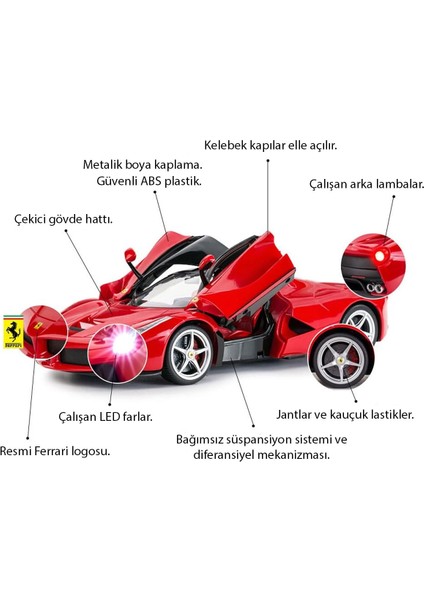 Ferrari Laferrari Uzaktan Kumandalı Işıklı Araba Orijinal Lisanslı Ürün indirimleri