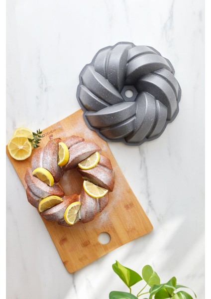 Luxury Cake Pro Örgü Döküm Kek Kalıbı Antrasit 26 cm 1 Adet