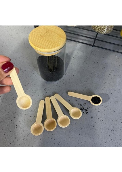 Luxury Mini Bambu Baharat Kaşığı 6 Adet 1 Adet