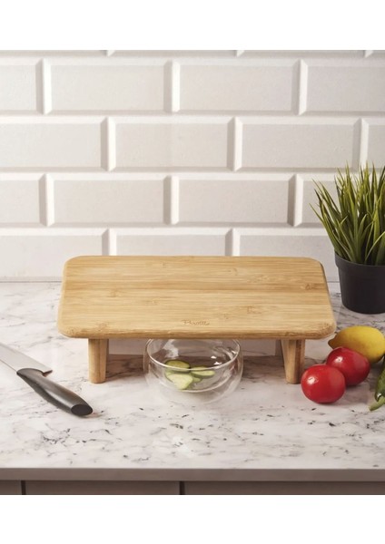 Ayaklı Kesme Tahtası Uzunluk 33 cm Bambu Kesim Panosu Doğrama Tahtası 1 Adet fiyatları