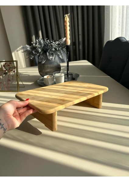 Ayaklı Kesme Tahtası Uzunluk 33 cm Bambu Kesim Panosu Doğrama Tahtası 1 Adet fırsatları