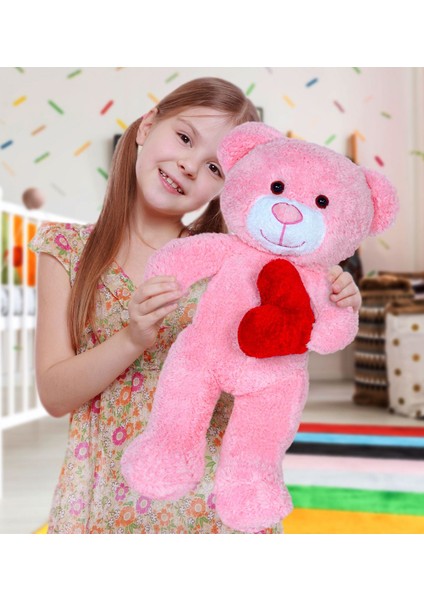 Luxury 50 cm Kalpli Peluş Sevimli Ayıcık 1 Adet modelleri