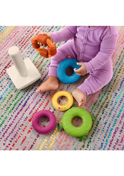 Luxury Fisher-Price Duyusal Gelişimi Destekleyen Renkli Halkalar HXK47 1 Adet