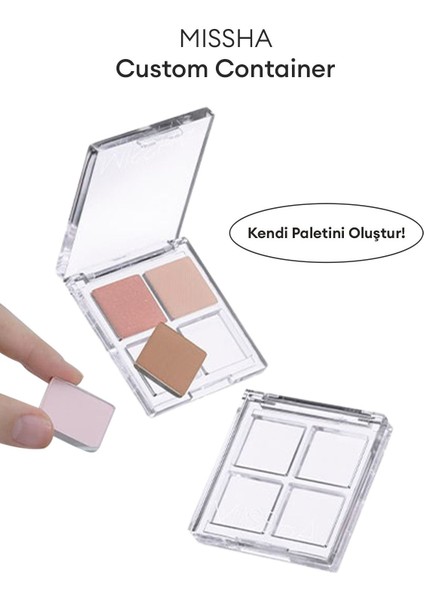 Luxury Kişiselleştirilebilir 4'lü Boş Far Paleti Custom Palette Container 1 Adet