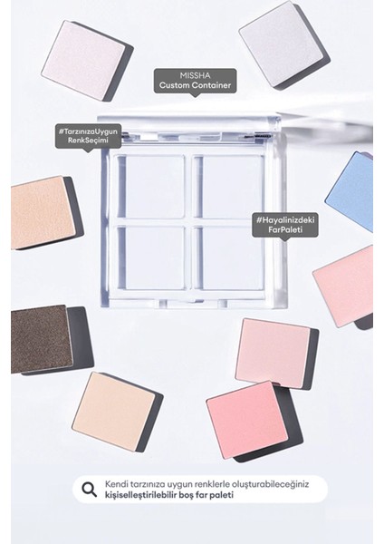 Luxury Kişiselleştirilebilir 4'lü Boş Far Paleti Custom Palette Container 1 Adet