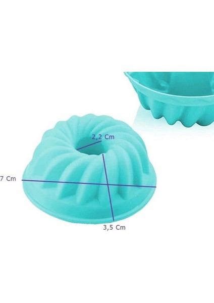 Luxury 24’lü Yıkanabilir Mini Göbekli Muffin Pişirme Kalıbı, Cupcake, Antrasit 1 Adet