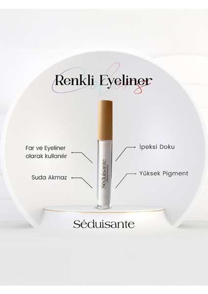 Luxury Beyaz Renkli Eyeliner ve Far 1 Adet