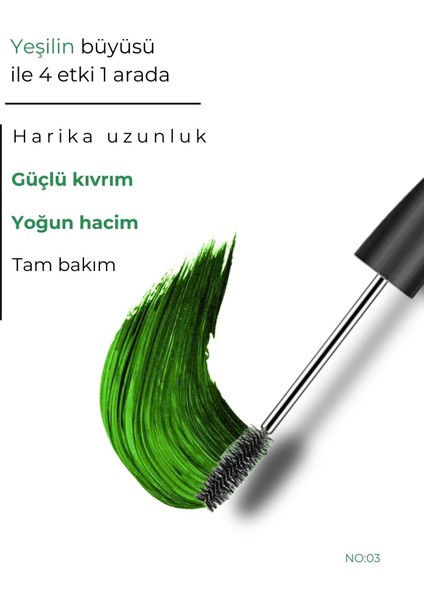 Luxury 4 In 1 Show Maskara Yeşil 7,5 ml - No: 03 1 Adet