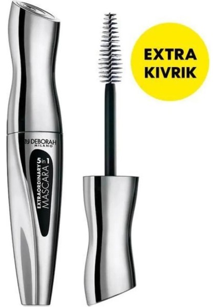 Luxury Milano Extraordinary 5 In 1 Siyah Maskara Yoğun Kıvrım Etkisi 1 Adet